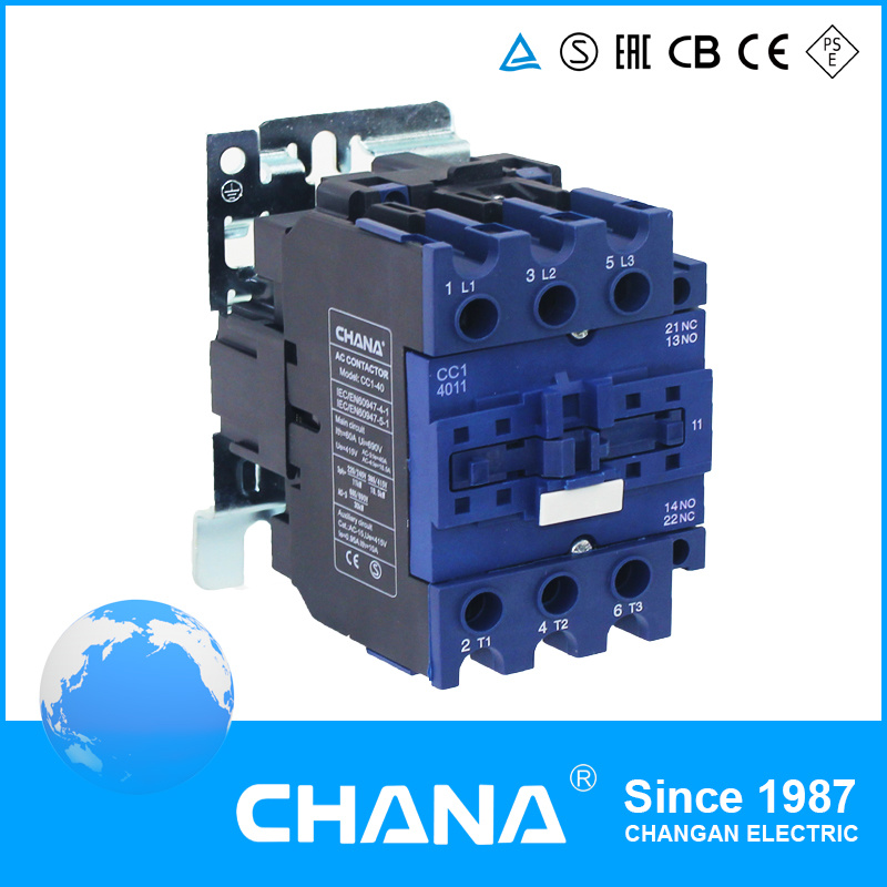 Cc1 Series Industrial AC/DC Contactor with Semko, CB, Ce, RoHS Approval
