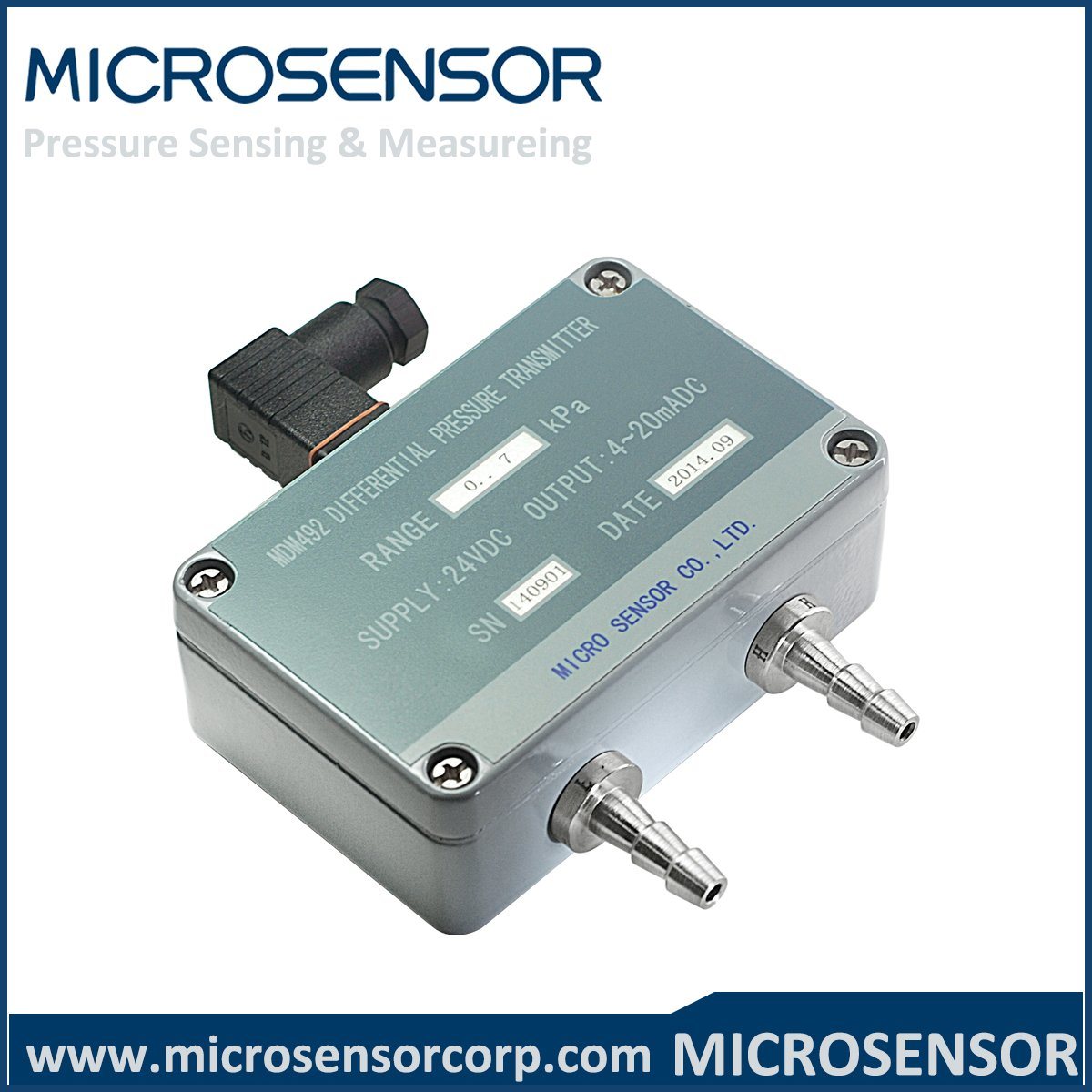 Liquid Differential Pressure Sensor for 0 to 2000 psi MDM492