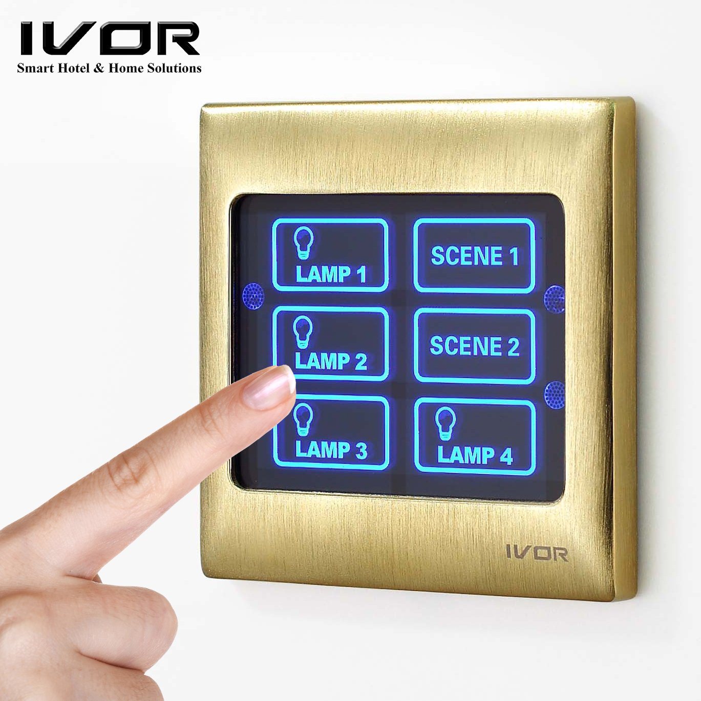 Ivor Smart Home Touch Screen Light Switch Wall Switch with Master Control / Remote Control