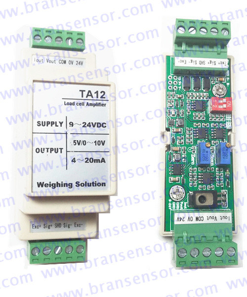 Analog Load Cell Amplifier for 4-20mA or 0-10V Output with DIN (TA12)