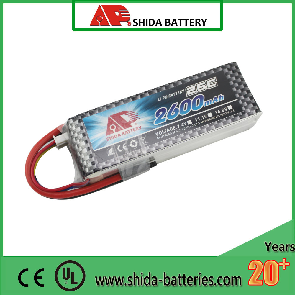 2600mAh 25c 11.1V R/C Model Lithium Polymer Battery