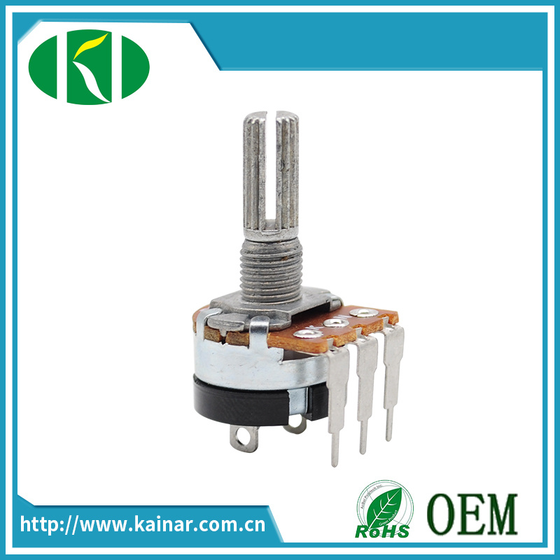 16-17mm with Metal Shaft Mon Rotary Linear Potentiometer Wh148-K2-4
