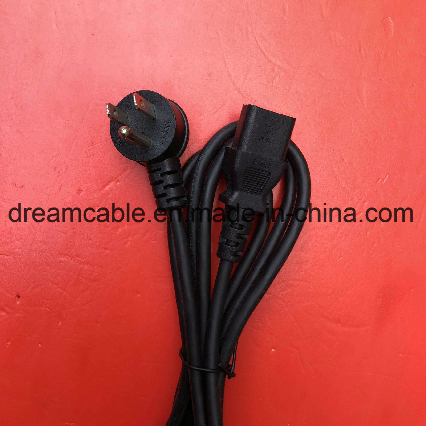 1.8m Black UL 3pin Power Cord with IEC C13