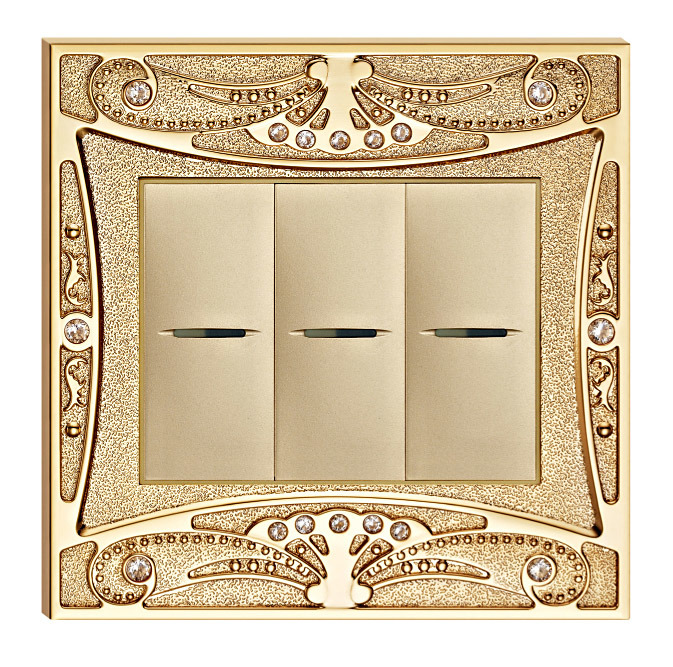 Gold Plated High Quality Forged Brass Power Wall Switch