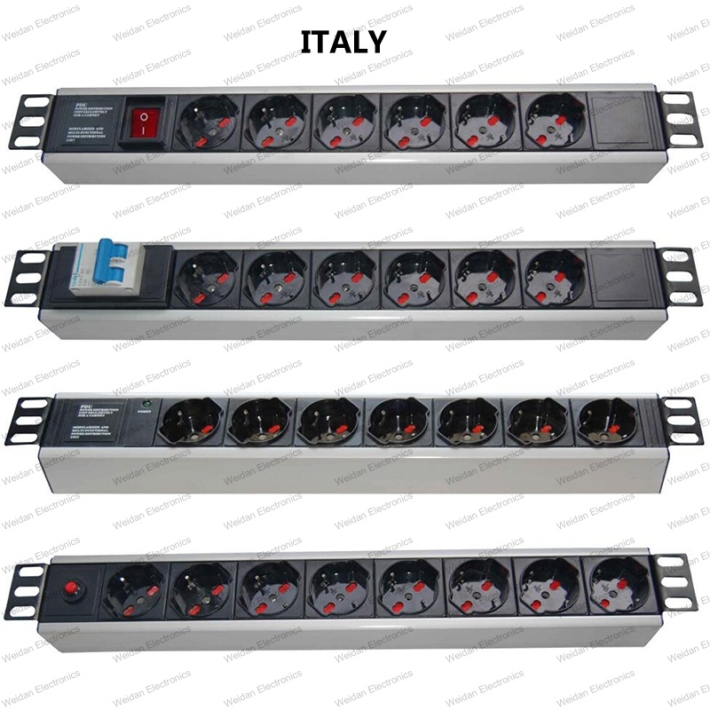 19 Inch Italy Type Universal Socket Network Cabinet and Rack PDU