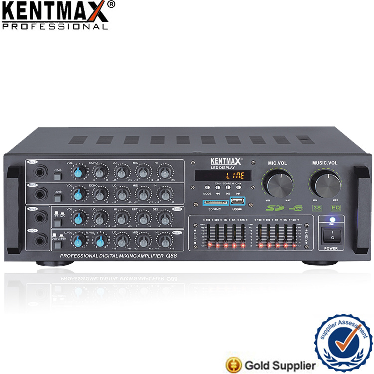 High Quality Real 100W Professional Power Amplifier with USB SD Bluetooth