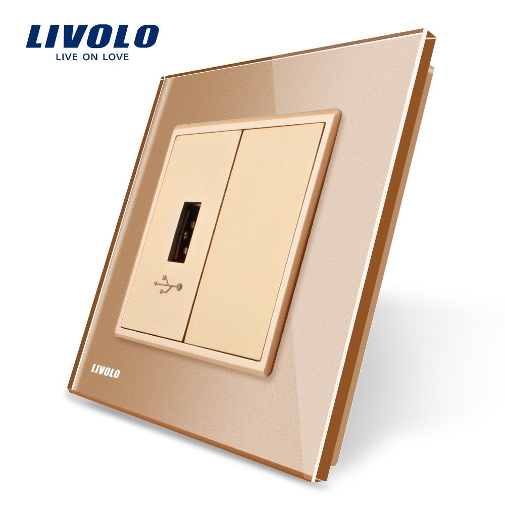 Livolo One Gang USB Wall Power Socket/ Wall Outlet Vl-C791u-13/15