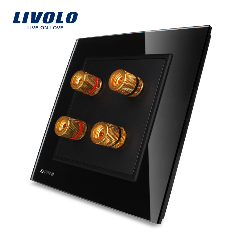 Livolo UK Standard 2 Group Wall Audio Socket Outlet Vl-W292A-11/12/13