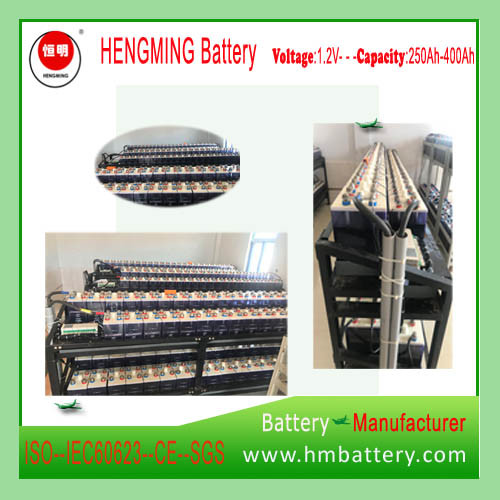 Hengming Gnz250 110V250ah Pocket Type Nickel Cadmium Battery Kpm Series (Ni-CD Battery) Rechargeable Battery of Uganda Project