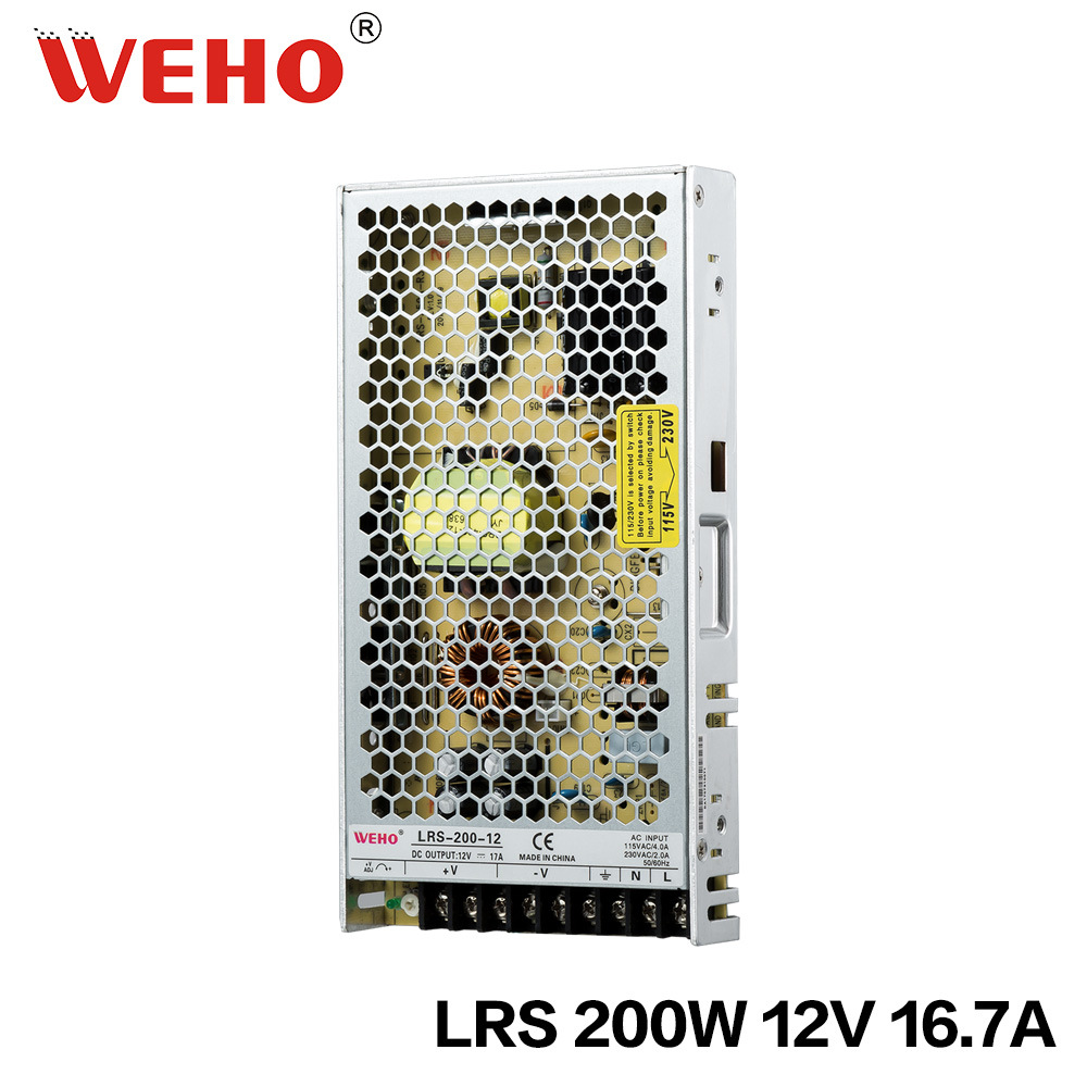 Lrs Slim 200W 12V AC/DC LED Switching Mode Power Supply