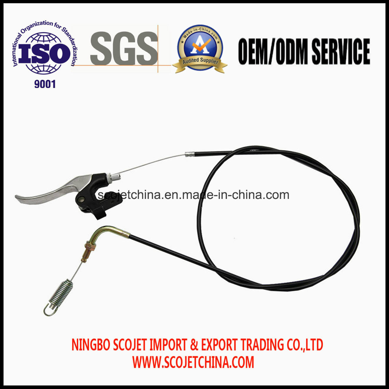 Scojet Control Cable with Handle Spring for Lawn Mower