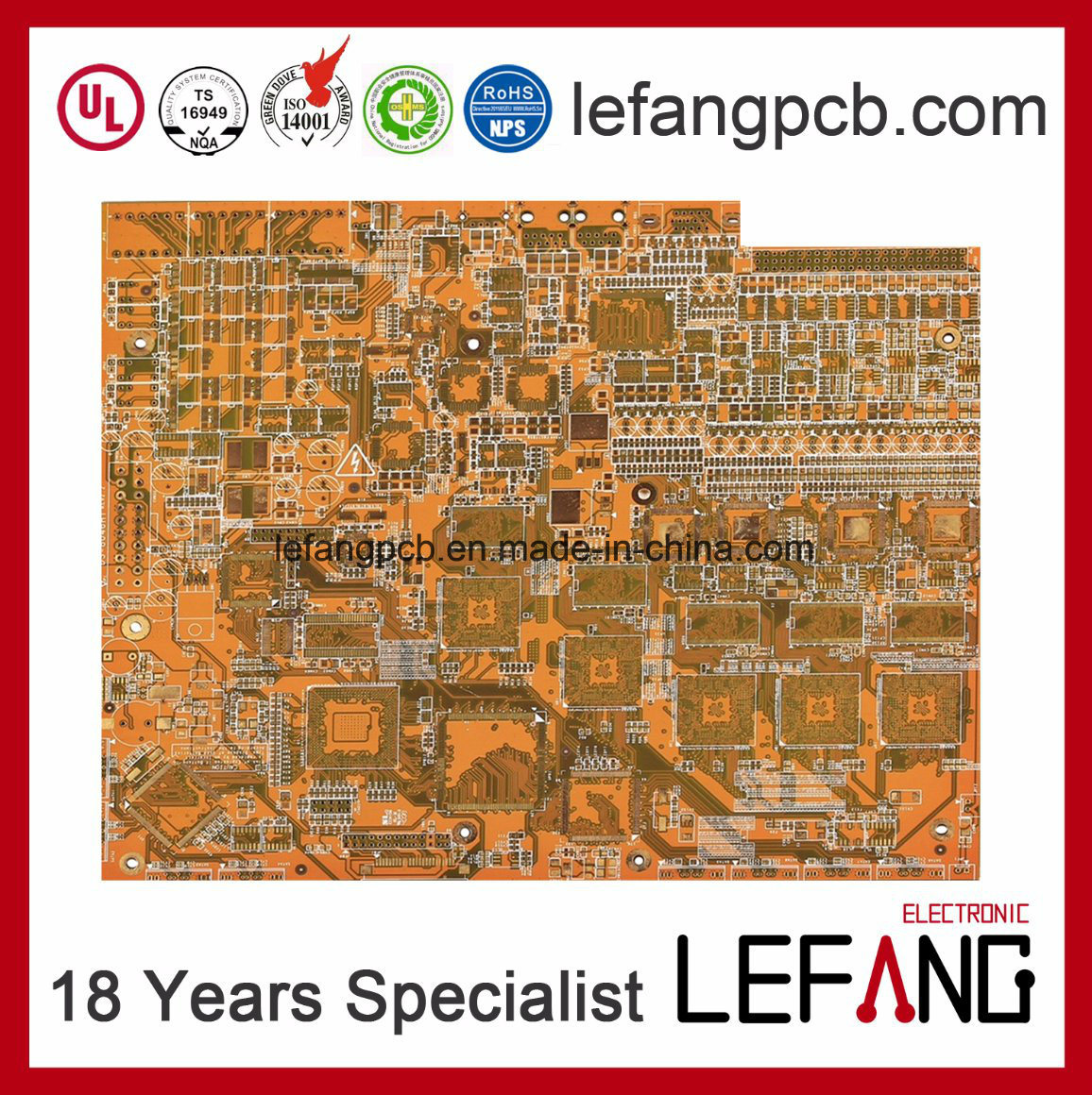 Multilayer Enig Gold Industrial Control Motherboard PCB Electronics Circuit Board