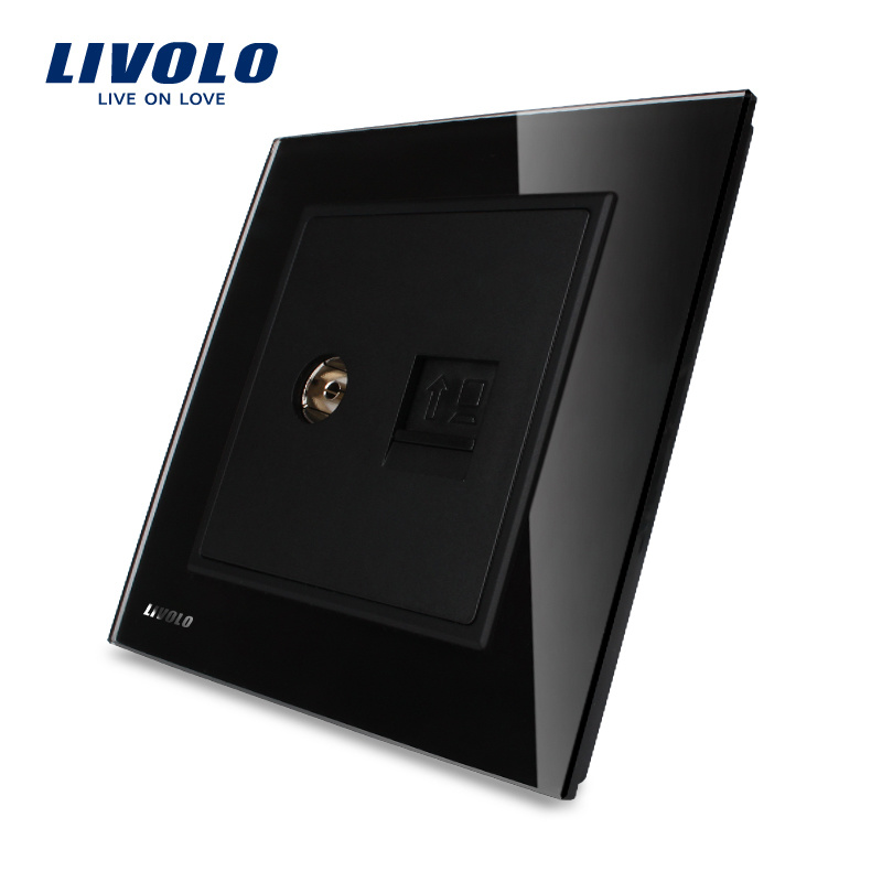 Livolo 2 Gangs Wall TV and Computer Socket Outlet Vl-W292vc-11/12/13