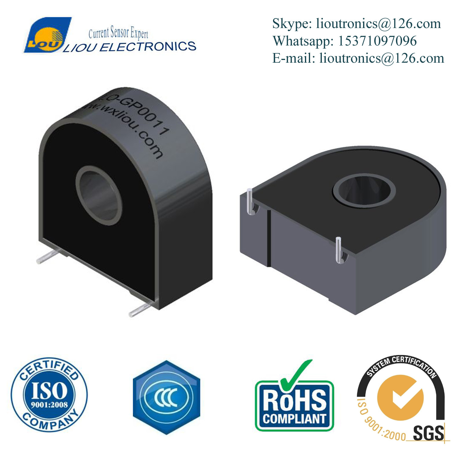 1: 2000 High Accuracy Wide Band Current Sensor CT