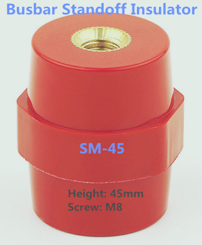 Sm-45 Polyester Resin 45mm High 14kv Red Busbar Support Standardoff Insulator