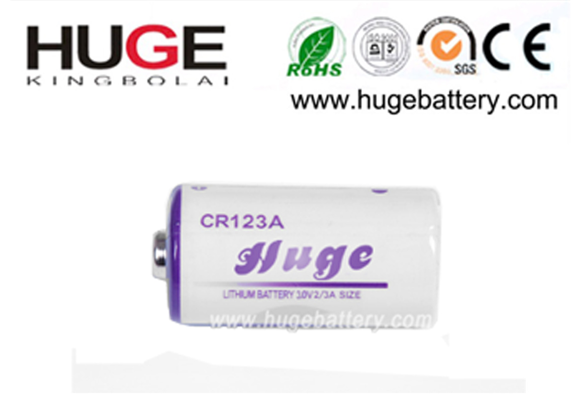 3V 1300mAh Limno2 Cr123A Lithium Primary Battery