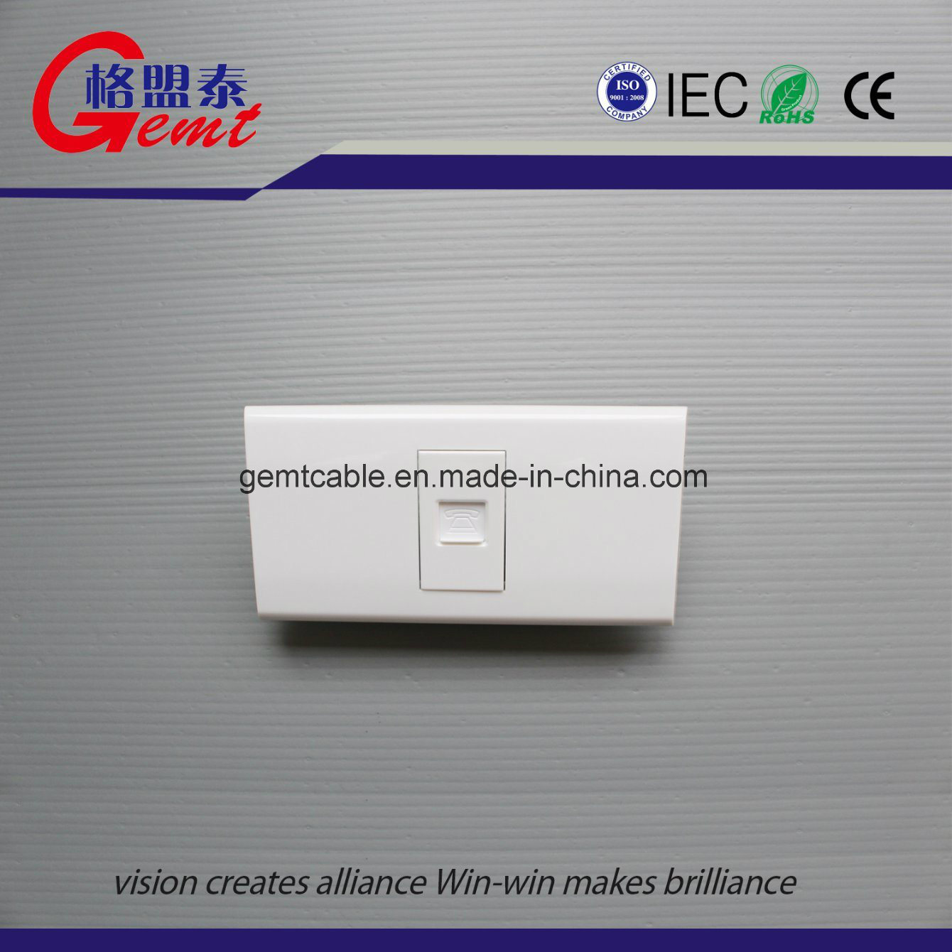 High Quality RJ45 Socket Wall Face Plate 86*86mm Model for Networking Cabling