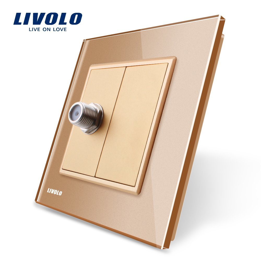 Livolo EU Standard Satellite TV Socket Wall Power Outlet Vl-C791st-13/15
