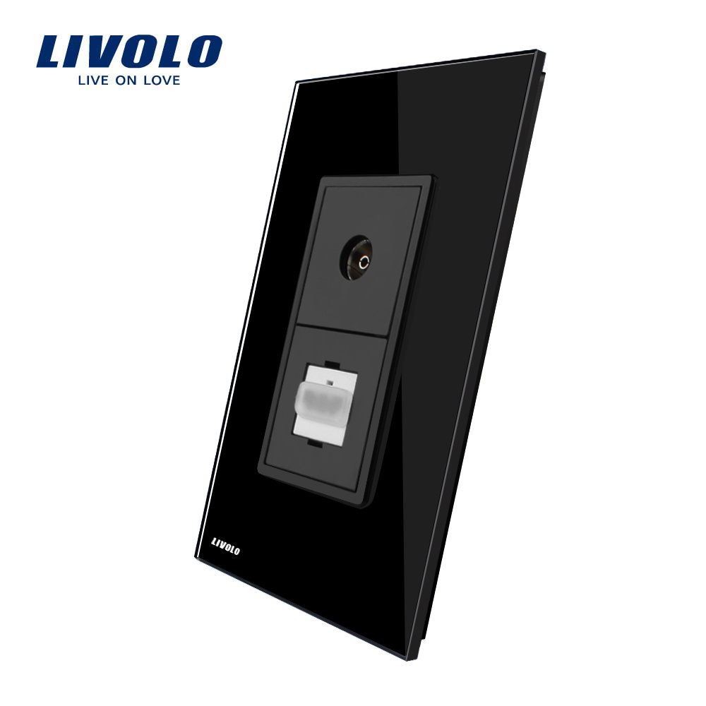 Livolo Us/Au Standard TV&HDMI Socket with Glass Panel Vl-C591vhd-12