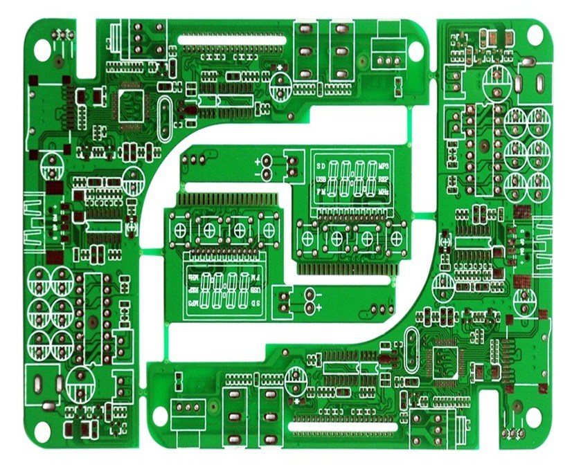 Auto Component Double-Sideed Rigid PCB with Green Solder Mask