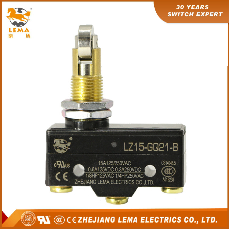 Lema Panel Mount Cross Roller Plunger Micro Switch 15A Lz15-Gq21-B