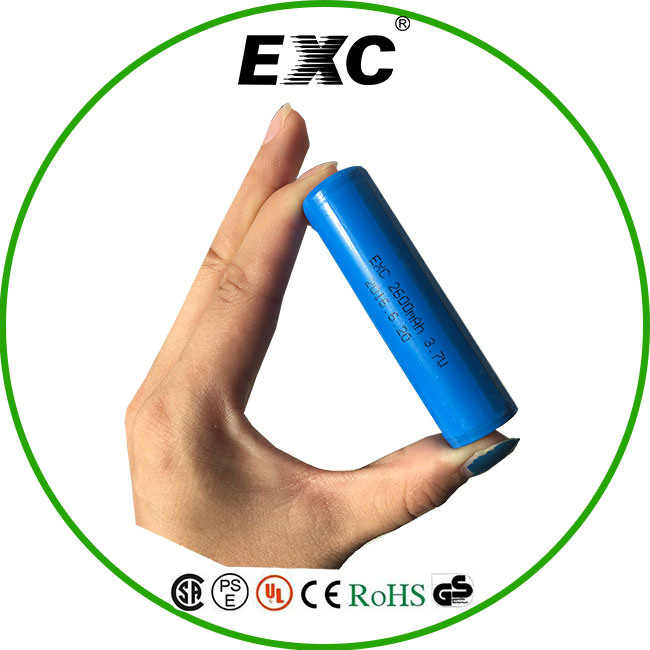 18650 Battery 3.7V 2600 mAh with Rechargeable Lithium Battery