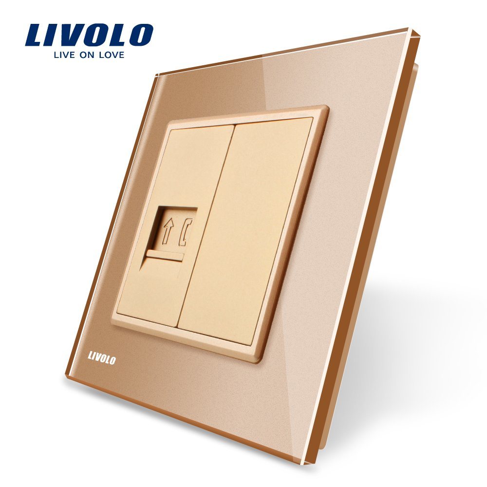 Livolo One Gang Telephone Wall Power Socket Outlet Vl-C791t-13/15