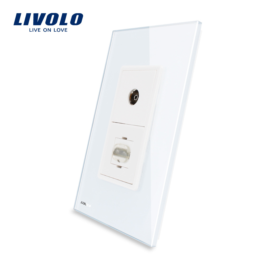 Livolo Us/Au Standard TV&HDMI Socket with Glass Panel Vl-C591vhd-11