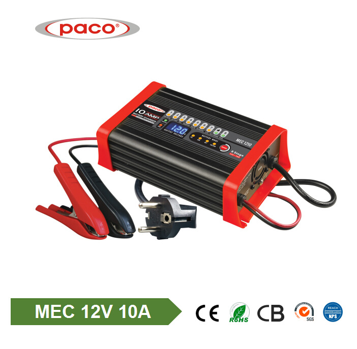Lead Acid Battery Charger 8 Stages 12V 10A Car Charger