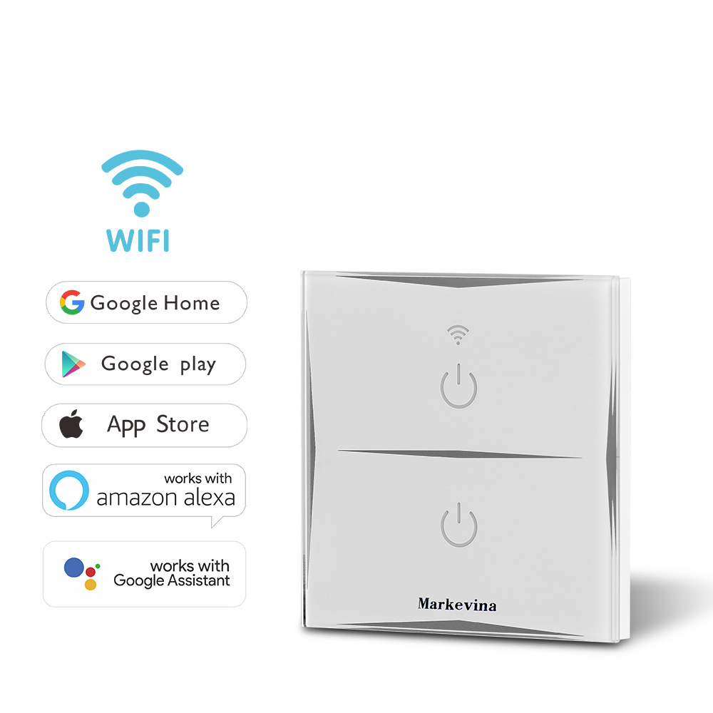 Smart WiFi Light Switch Works with Alexa EU UK De Style
