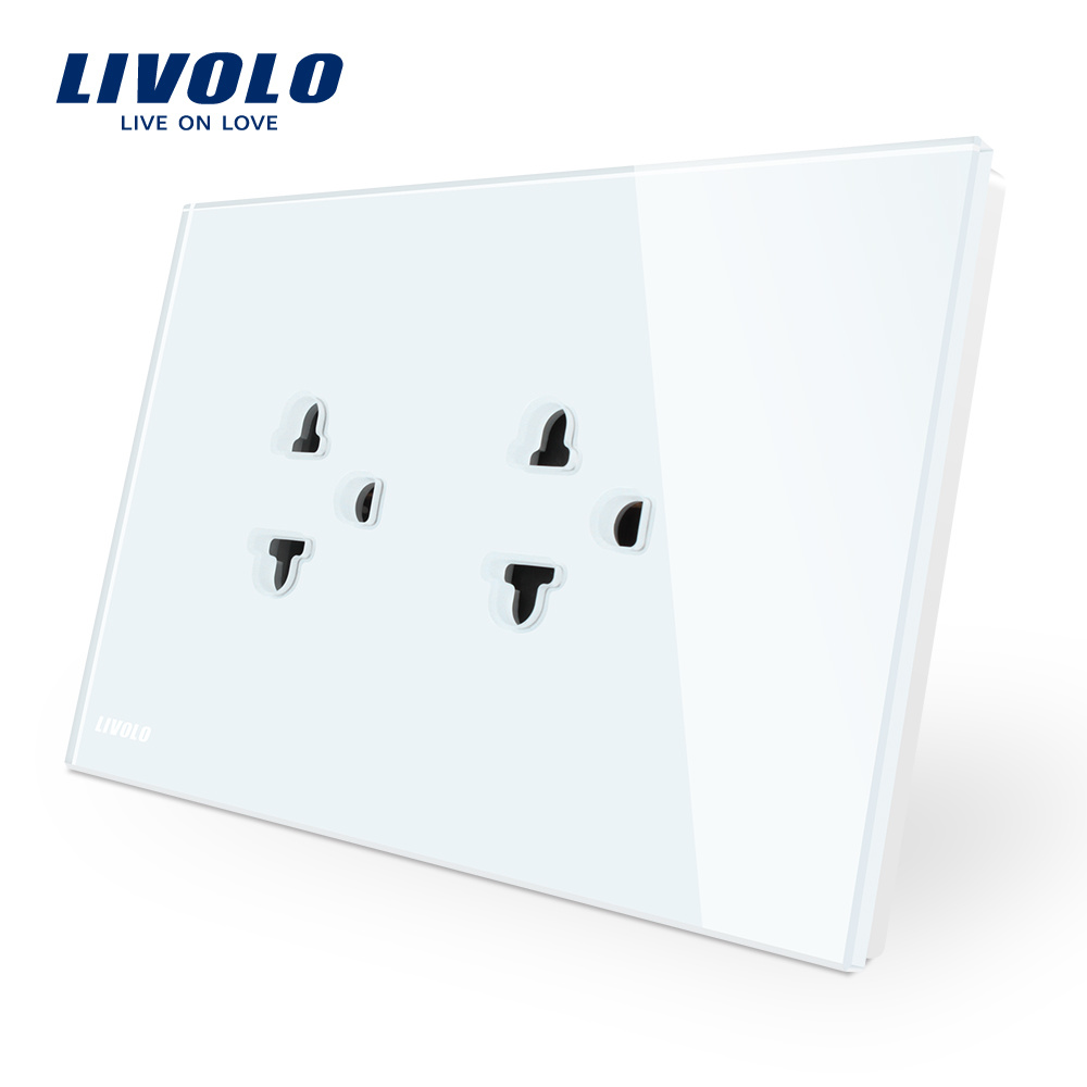 Livolo High Quality Double Power Socket Two Gang Us Outlet Vl-C9c2ea-11