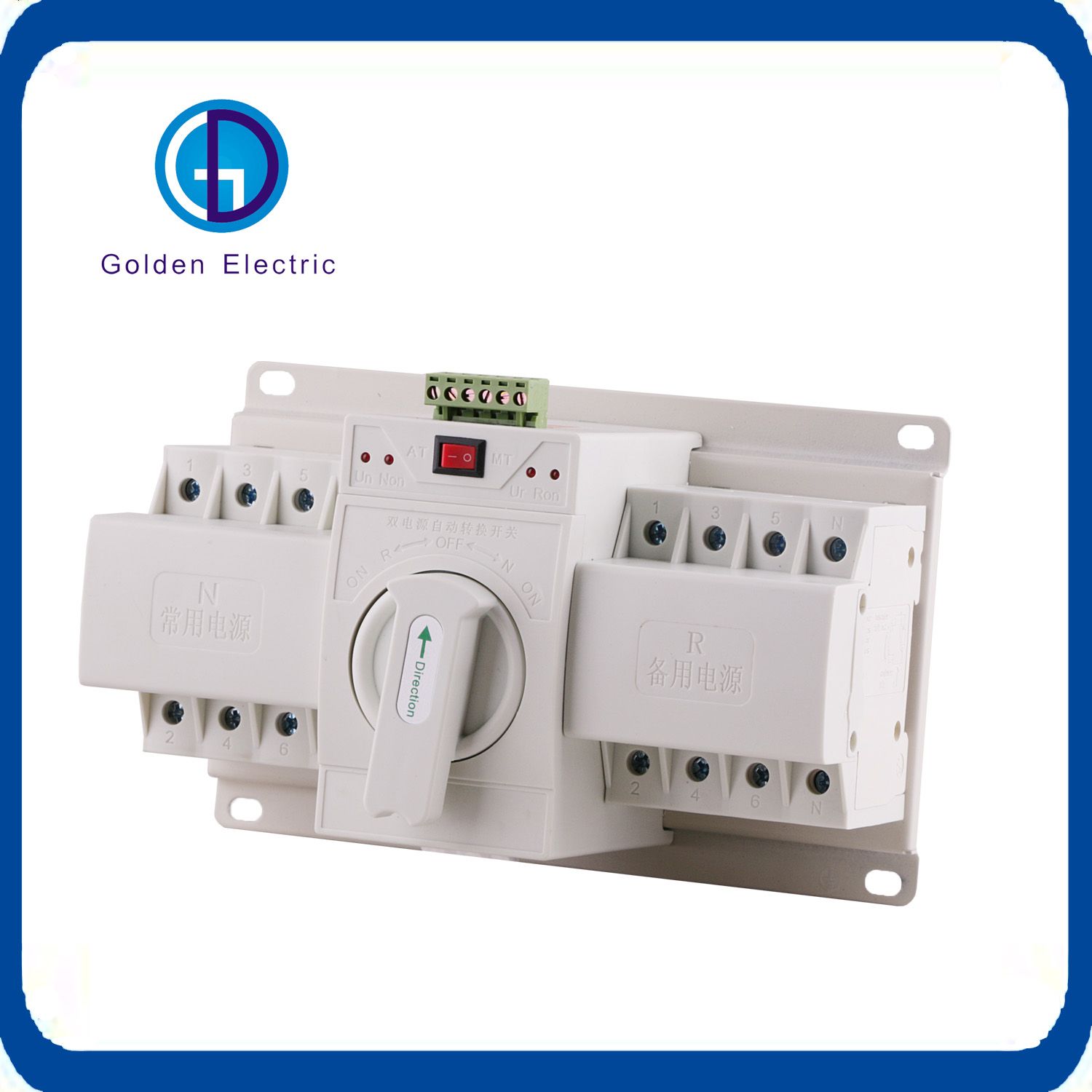 Electric Dual Power Automatic 4 Pole Changeover Switch From 1A to 63A Transfer Switch