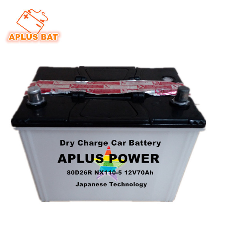 Rechargeable Lead Acid 12V70ah Dry Charge Automotive Batteries 80d26r
