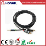 3.5mm Stereo Plug to 2RCA Plug Cable for Sound (HL-127)