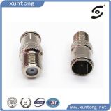 Nickel Plated F Female to RCA Male Connector