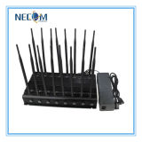 Cell Phone & WiFi 2.4G Jammer with Cooling Fan, GSM CDMA 3G Dcs Mobile Phone Signal Jammer 16 Antennas Jammer