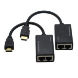 30m HDMI Extender Over RJ45 Cat5e CAT6 LAN Ethernet Balun Extender Repeater Cable-1080P