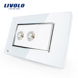 Livolo 2 Gang Standard Wall Crystal Glass TV Socket (VL-C392ST-81/82)