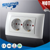 High Quality! Double Germany Schuko Wall Socket With CE Certificate