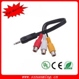 Low Price DC 3.5mm Male to 3RCA Cable