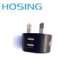 Universal 2.1A Dual USB Travel Charger with UK Plug for iPhone Samsung