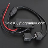 Dual USB Interface 12V to 5V Car Power Charger, Cell Phone, Mobile Traveling Data Connecter / Power Converter