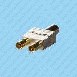 RF Coaxial Connector DIN 1.0/2.3 Male Plug to 2 Female Jack Adapter