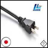 2.0mm2 2-Flat Pin of Japan Power Cord 15A PSE Certified