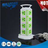 4 Tower Multi Power Socket with Overload Protection and USB