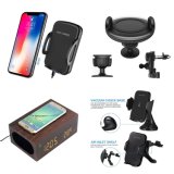 2A Fast Charger Stand Charger Holder Qi Car Mounted Wireless Charger for iPhone 8/8plus/X/Galaxy S8/7/6 Edge Mobile Phone