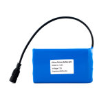 12V 8000mAh Rechargeable Flat Lithium Polymer Battery Pack with DC 5521 Plug