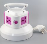 Colorful 2.8m Cables Outlets ABS Plug Extension Sockets with Handle