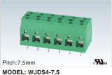 New Products Double PCB Screw Terminal Block 300V/30A (WJDS4-7.5)