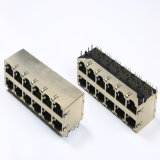 Multi-Ports 2X6 RJ45 PCB Connector with Shield